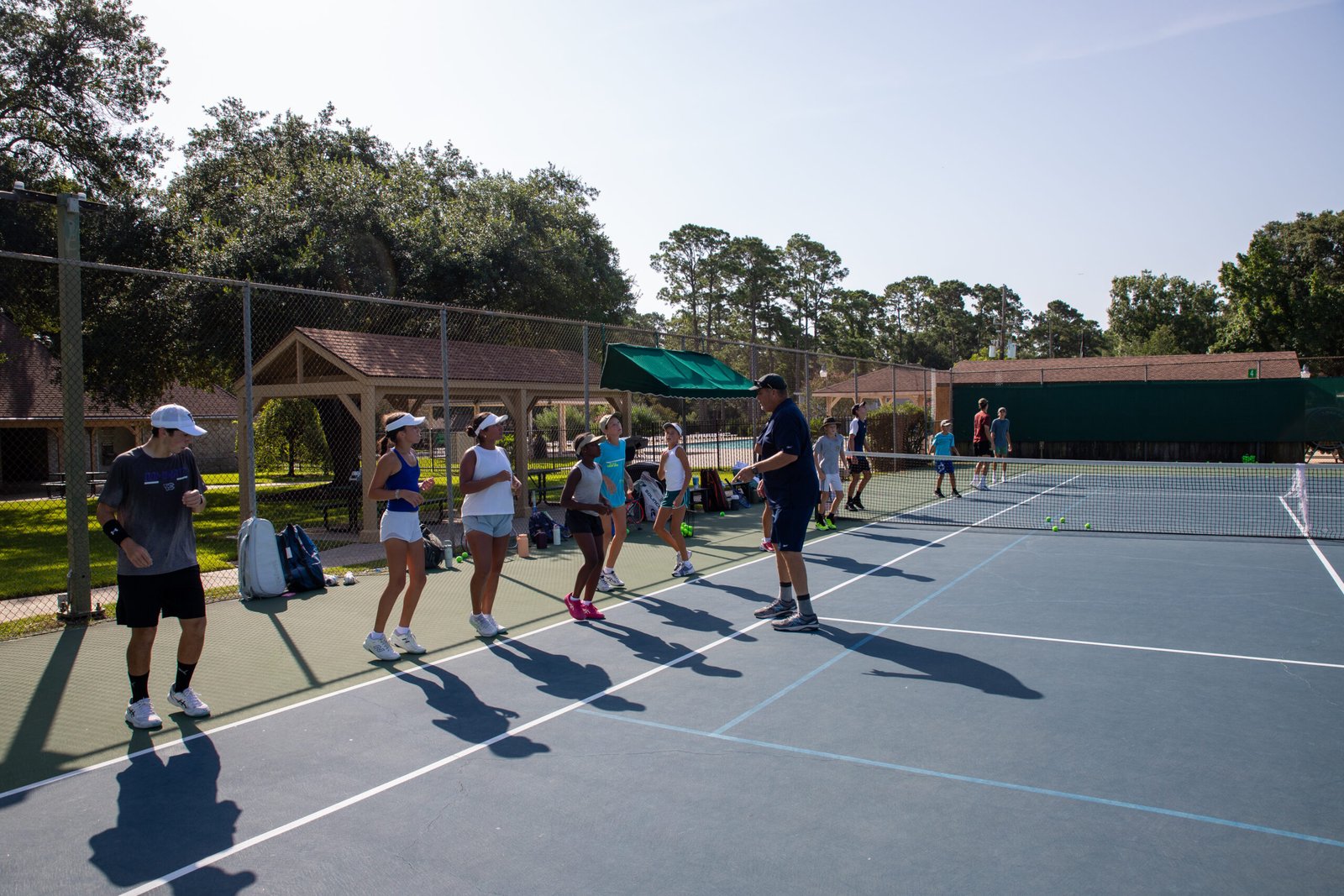 Texas Tennis Excellence junior team with Coach Ken Olivier at Northampton